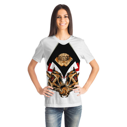 EYS Designer Skull Flipping off both middle fingers Shirt