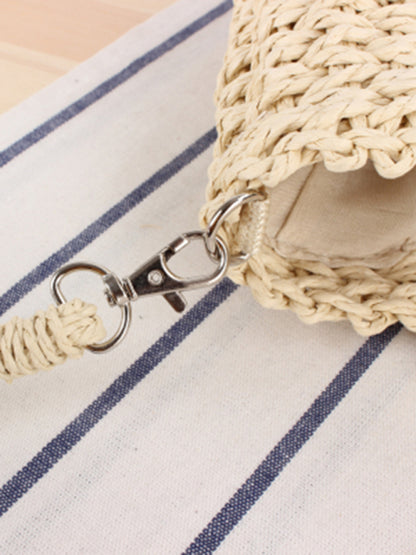 hand woven Beach bag Half round