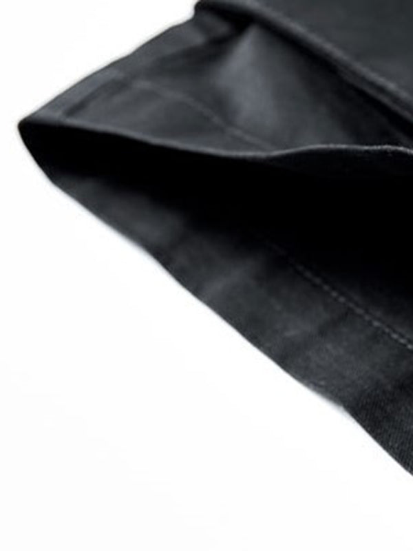 Men's Solid Color Casual Multi-Pocket Cargo Shorts