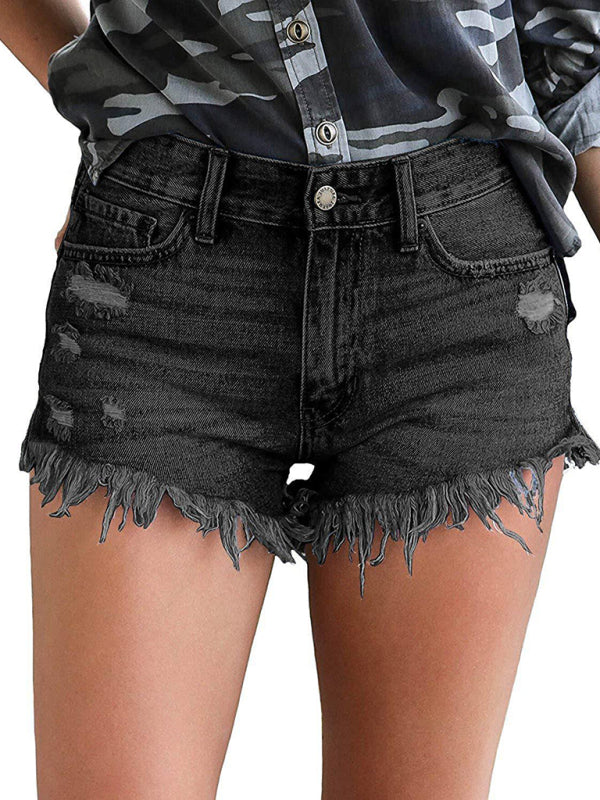 Women's High Waist Cutoff Denim Shorts