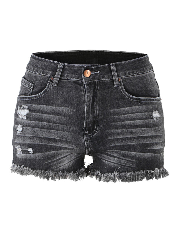 Women's High Waist Cutoff Denim Shorts
