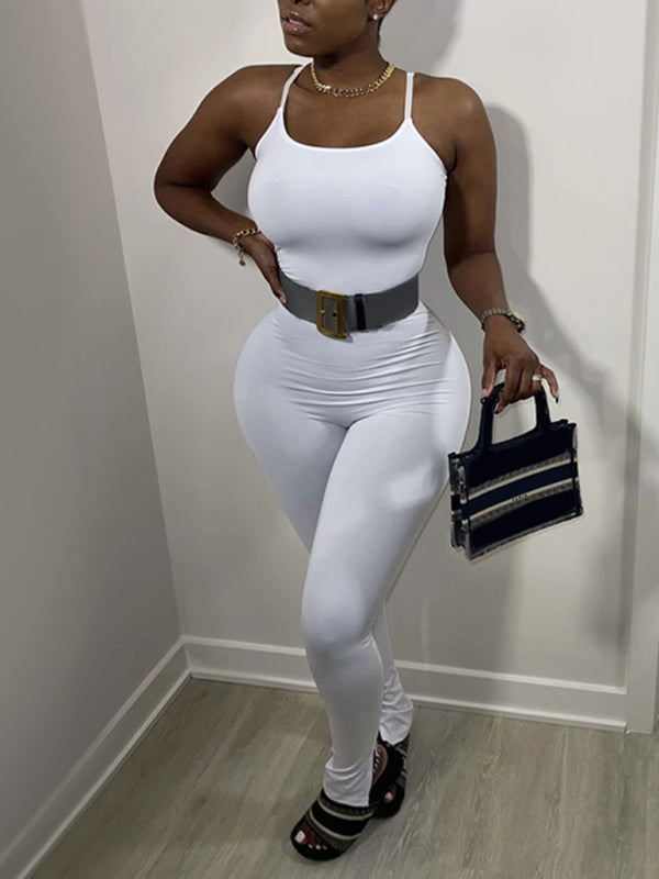 Women's Solid Color Uplevel Space Dye Midi Jumpsuit