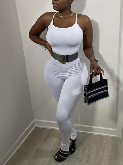 Women's Solid Color Uplevel Space Dye Midi Jumpsuit