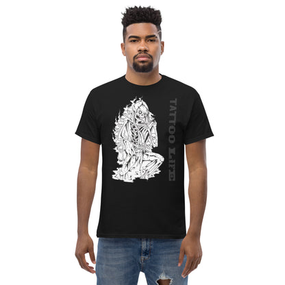 TATTOO LIFE - Skeleton with Flamming Skulls(Gildan 5000 Men's classic tee)