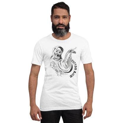 TATTOO LIFE - Grim Reaper on a Motorcycle (Bella + Canvas 3001)