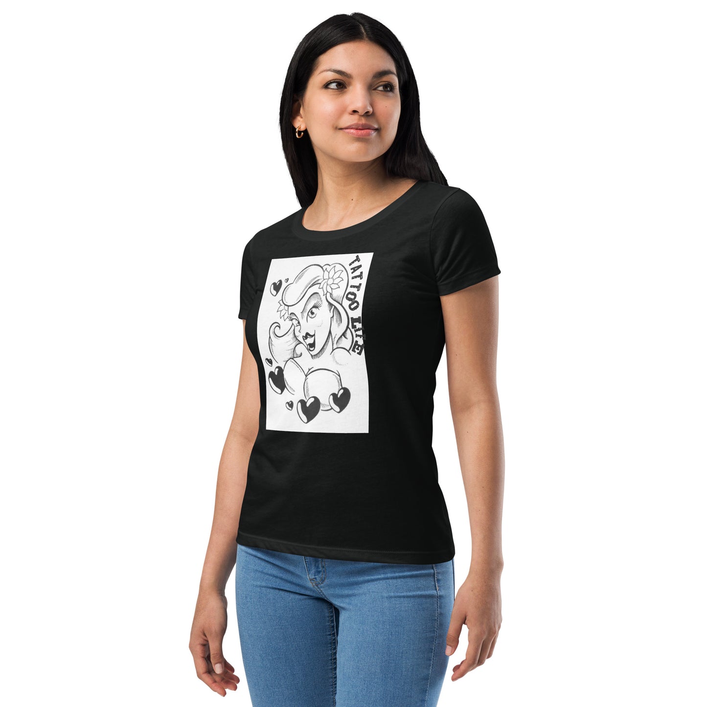 TATTOO LIFE - Woman with Hearts (Next Level 1510)